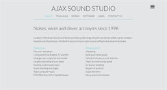 Desktop Screenshot of ajaxsoundstudio.com