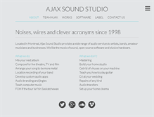 Tablet Screenshot of ajaxsoundstudio.com